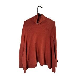 Free People Tunic Top Womens XS Burnt Orange knit Relaxed Fit Boho Y2K